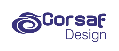 CORSAF DESIGN LOGO BLEU