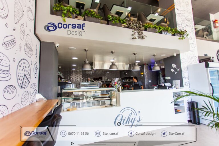Réalisation sur mesure du comptoir et de la vasque pour Othy’s Diner à Agadir – Corsaf Design 13