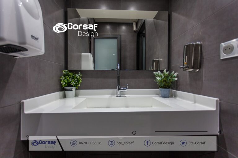 Réalisation sur mesure du comptoir et de la vasque pour Othy’s Diner à Agadir – Corsaf Design 2